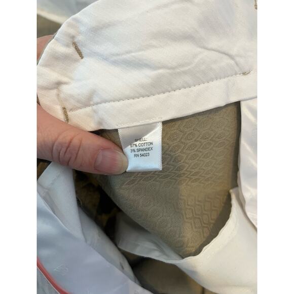 Womens Banana Republic Hampton Pant tan geometric pattern size 2 Business casual - Picture 5 of 7